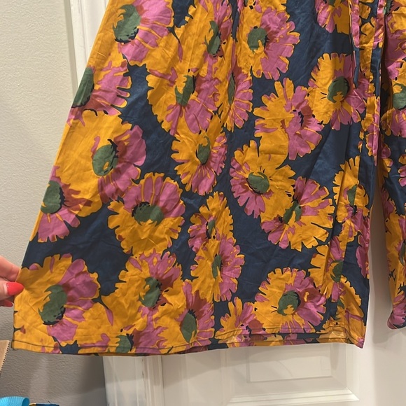 Aakaa wide leg floral jumpsuit tie waist strapless  bubble top FALL floral - Picture 3 of 6